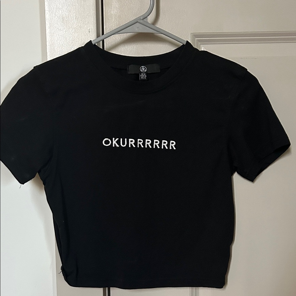 Missguided Black 'OKURRRRR' Graphic Tee